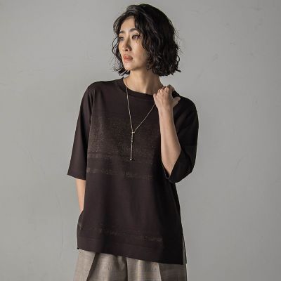 配色ラメボーダーニット≪手洗い可能≫ | la.f（Women）/ラ