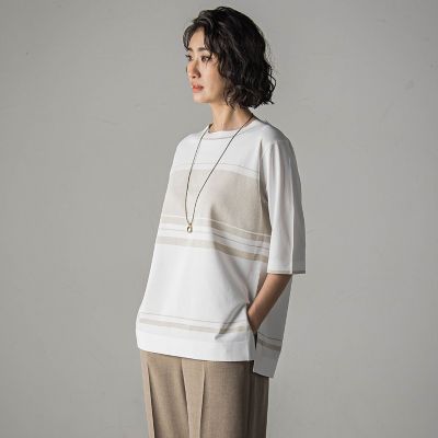 配色ラメボーダーニット≪手洗い可能≫ | la.f（Women）/ラ
