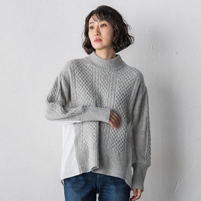 ハミルトンケーブル切り替えニット | la.f（Women）/ラ エフ | 三越