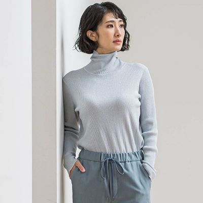 ＜la.f...（Women）＞ラメリブタートルニット