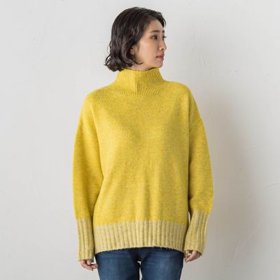 WEB限定】”ふんわり配色の”もっちりハイネックニット | la.f