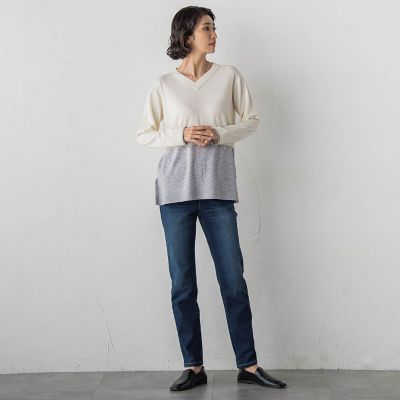 ファインウールVネックニット | la.f（Women）/ラ エフ | 三越