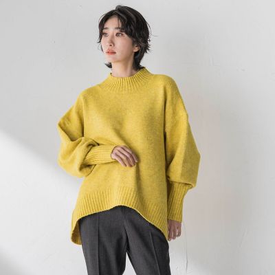 WEB限定】”毎日頼れる”ゆったりモックネックニット | la.f