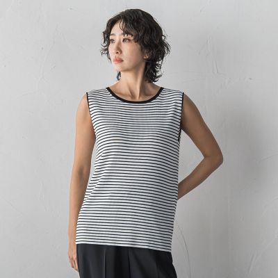 ボーダーリブタンクトップ | la.f（Women）/ラ エフ | 三越伊勢丹