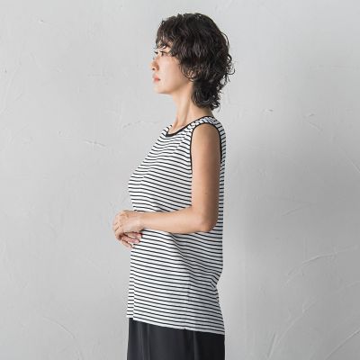 ボーダーリブタンクトップ | la.f (Women)/ラ エフ | 三越伊勢丹