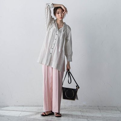 ラメストライプブラウス≪洗濯機で洗える≫ | la.f（Women）/ラ