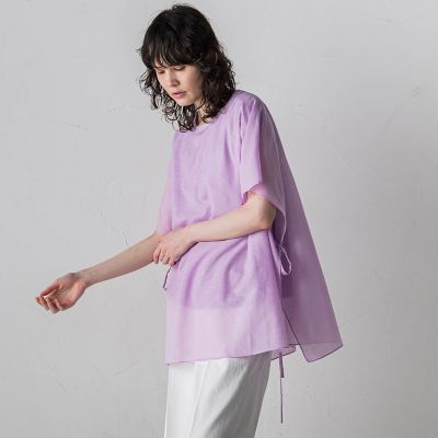 la.f...（Women）/ラ エフ ブライトローン半袖ブラウス≪洗濯機で洗える≫