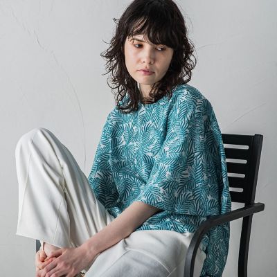 リーフプリントブラウス≪洗濯機で洗える≫ | la.f（Women