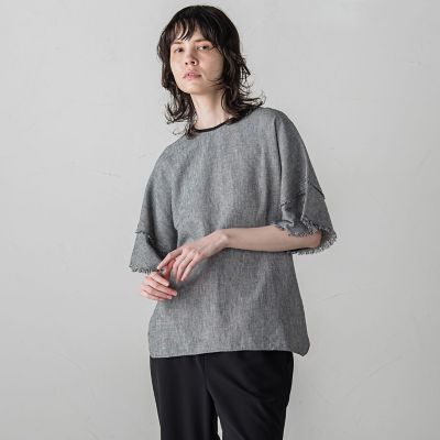 リネンクラッシックブラウス≪手洗い可能／セットアップ対応≫