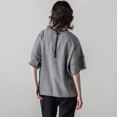 リネンクラッシックブラウス≪手洗い可能／セットアップ対応≫