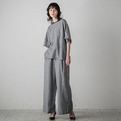 リネンクラッシックブラウス≪手洗い可能／セットアップ対応≫