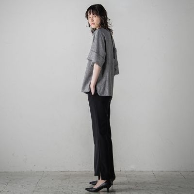 リネンクラッシックブラウス≪手洗い可能／セットアップ対応≫