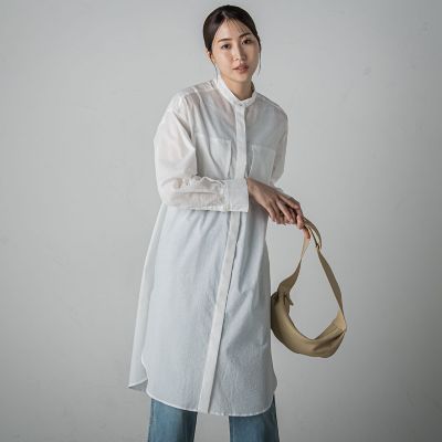 エアーリップルチュニックシャツ≪洗濯機で洗える／吸水速乾≫