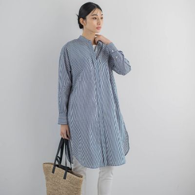 ＜la.f...（Women）＞エアーリップルチュニックシャツ≪洗濯機で洗える／吸水速乾≫
