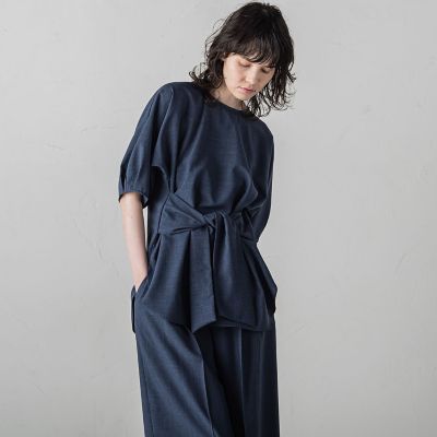 麻調シャンブレーブラウス≪洗濯機で洗える／吸水速乾／ＵＶカット≫