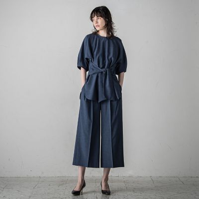 麻調シャンブレーブラウス≪洗濯機で洗える／吸水速乾／ＵＶカット≫