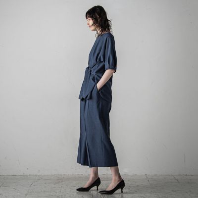 麻調シャンブレーブラウス≪洗濯機で洗える／吸水速乾／ＵＶカット≫