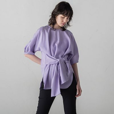 麻調シャンブレーブラウス≪洗濯機で洗える／吸水速乾／ＵＶカット≫