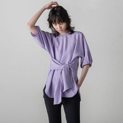 麻調シャンブレーブラウス≪洗濯機で洗える／吸水速乾／ＵＶカット≫