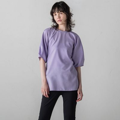 麻調シャンブレーブラウス≪洗濯機で洗える／吸水速乾／ＵＶカット≫