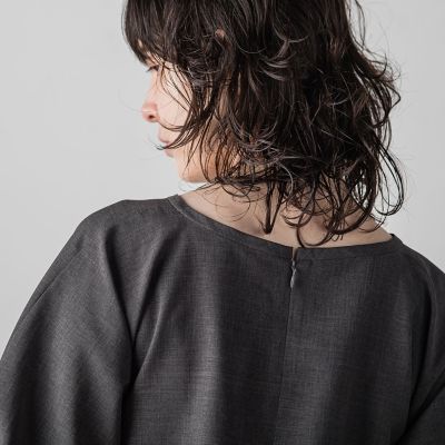 麻調シャンブレーブラウス≪洗濯機で洗える／吸水速乾／ＵＶカット≫