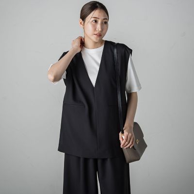 【ＷＥＢ限定】リネンライクベスト≪セットアップ対応／洗濯機で洗える≫