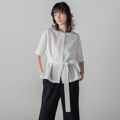 【ＷＥＢ限定】リネンライク２ＷＡＹブラウス≪セットアップ対応／洗濯機で洗える≫