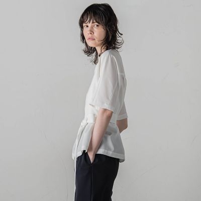 【ＷＥＢ限定】リネンライク２ＷＡＹブラウス≪セットアップ対応／洗濯機で洗える≫