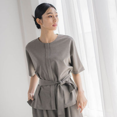 ＜la.f...（Women）＞【ＷＥＢ限定】リネンライク２ＷＡＹブラウス≪セットアップ対応／洗濯機で洗える≫