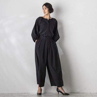 ボリューム袖タフタブラウス≪洗濯機で洗える／セットアップ対応≫