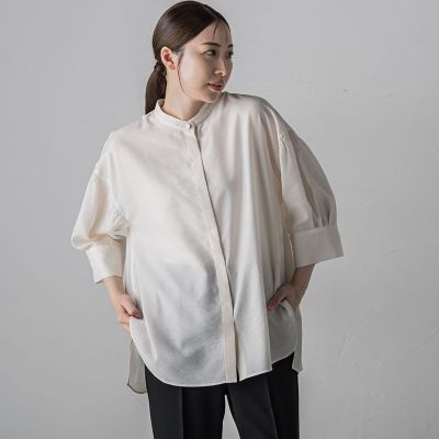 ボウタイスカーフ付ブラウス≪洗濯機で洗える≫