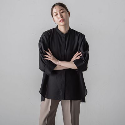ボウタイスカーフ付ブラウス≪洗濯機で洗える≫