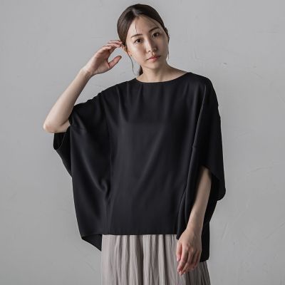 梨地ドルマンブラウス≪洗濯機で洗える≫