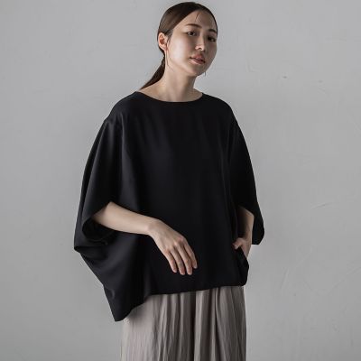 梨地ドルマンブラウス≪洗濯機で洗える≫