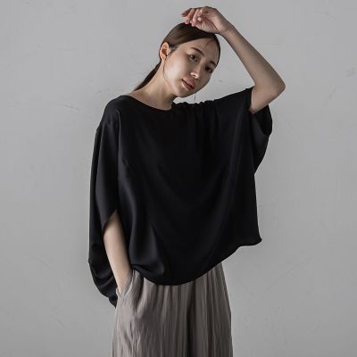 梨地ドルマンブラウス≪洗濯機で洗える≫