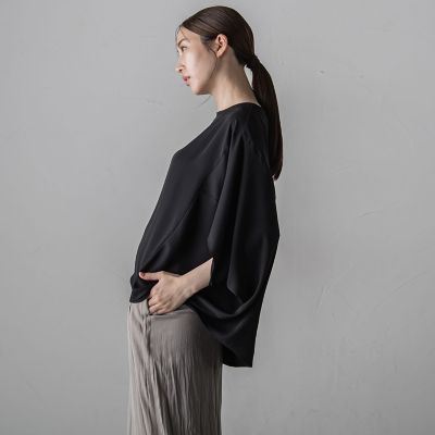 梨地ドルマンブラウス≪洗濯機で洗える≫