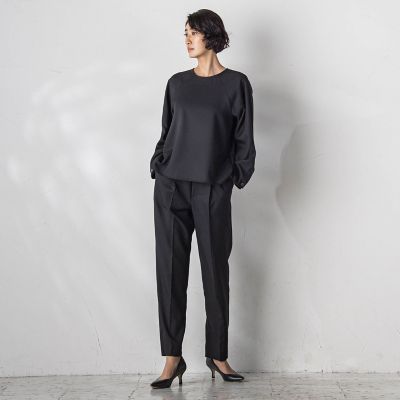 【ＷＥＢ限定】バックリボンストレッチブラウス≪洗濯機で洗える／セットアップ対応≫