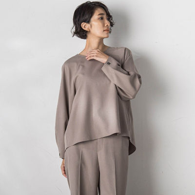 ＜la.f...（Women）＞【ＷＥＢ限定】バックリボンストレッチブラウス≪洗濯機で洗える／セットアップ対応≫