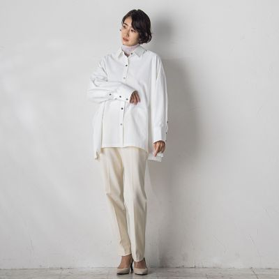 タイプライターオーバーサイズシャツ≪洗濯機で洗える／速乾性／抗ピリング≫