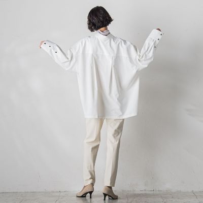 タイプライターオーバーサイズシャツ≪洗濯機で洗える／速乾性／抗ピリング≫