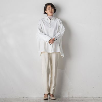タイプライターオーバーサイズシャツ≪洗濯機で洗える／速乾性／抗ピリング≫