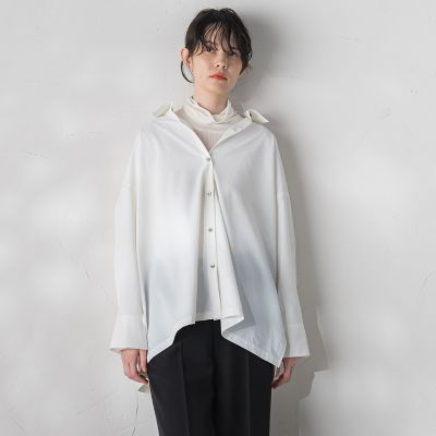 タイプライターオーバーサイズシャツ≪洗濯機で洗える／速乾性／抗ピリング≫