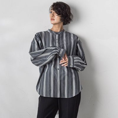 マルチストライプシャツブラウス≪洗濯機で洗える≫ | la.f