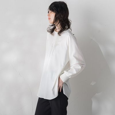 フルダルスパンマイクロピーチブラウス≪洗濯機で洗える≫