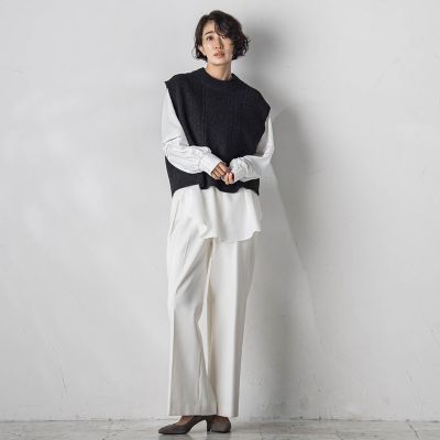 フルダルスパンマイクロピーチブラウス≪洗濯機で洗える≫
