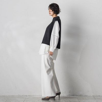 フルダルスパンマイクロピーチブラウス≪洗濯機で洗える≫