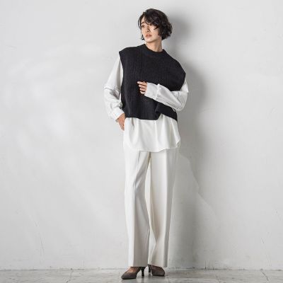 フルダルスパンマイクロピーチブラウス≪洗濯機で洗える≫