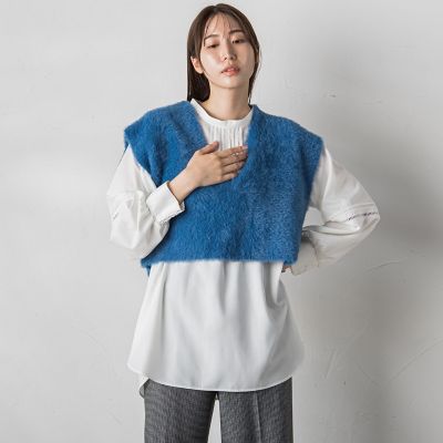 フルダルスパンマイクロピーチブラウス≪洗濯機で洗える≫