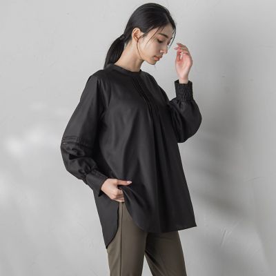la.f...（Women）/ラ エフ フルダルスパンマイクロピーチブラウス≪洗濯機で洗える≫