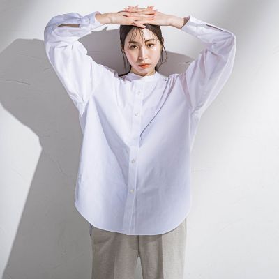 バンドカラーシャツ≪洗濯機で洗える≫ | la.f (Women)/ラ エフ